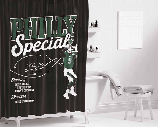 Philly Eagles Bathroom Shower Curtain Fabric Waterproof | 66 X 72 Inch