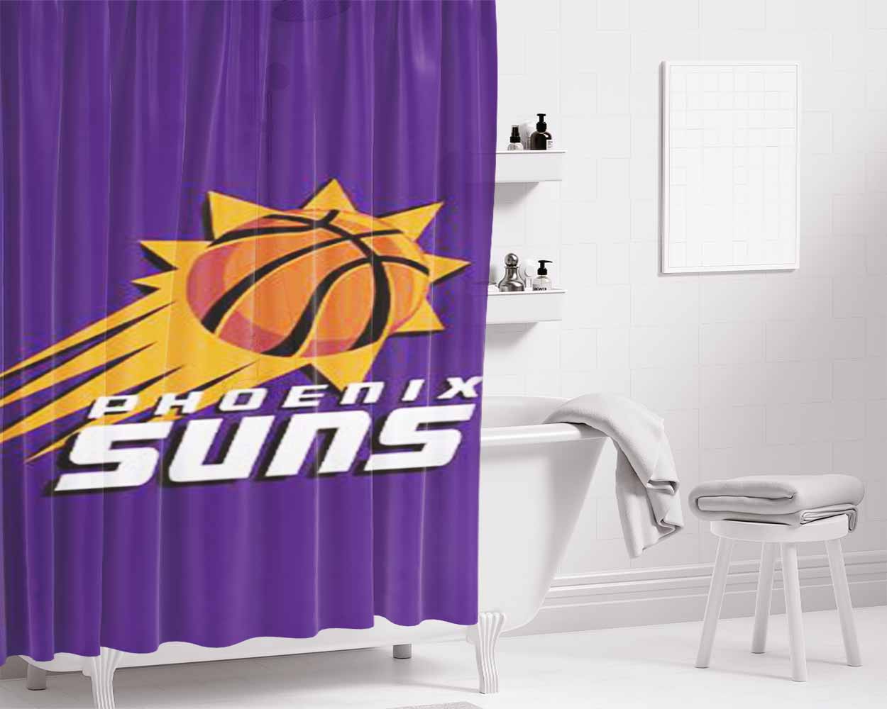Phoenix Sun Bathroom Shower Curtain Fabric Waterproof | 66 X 72 Inch