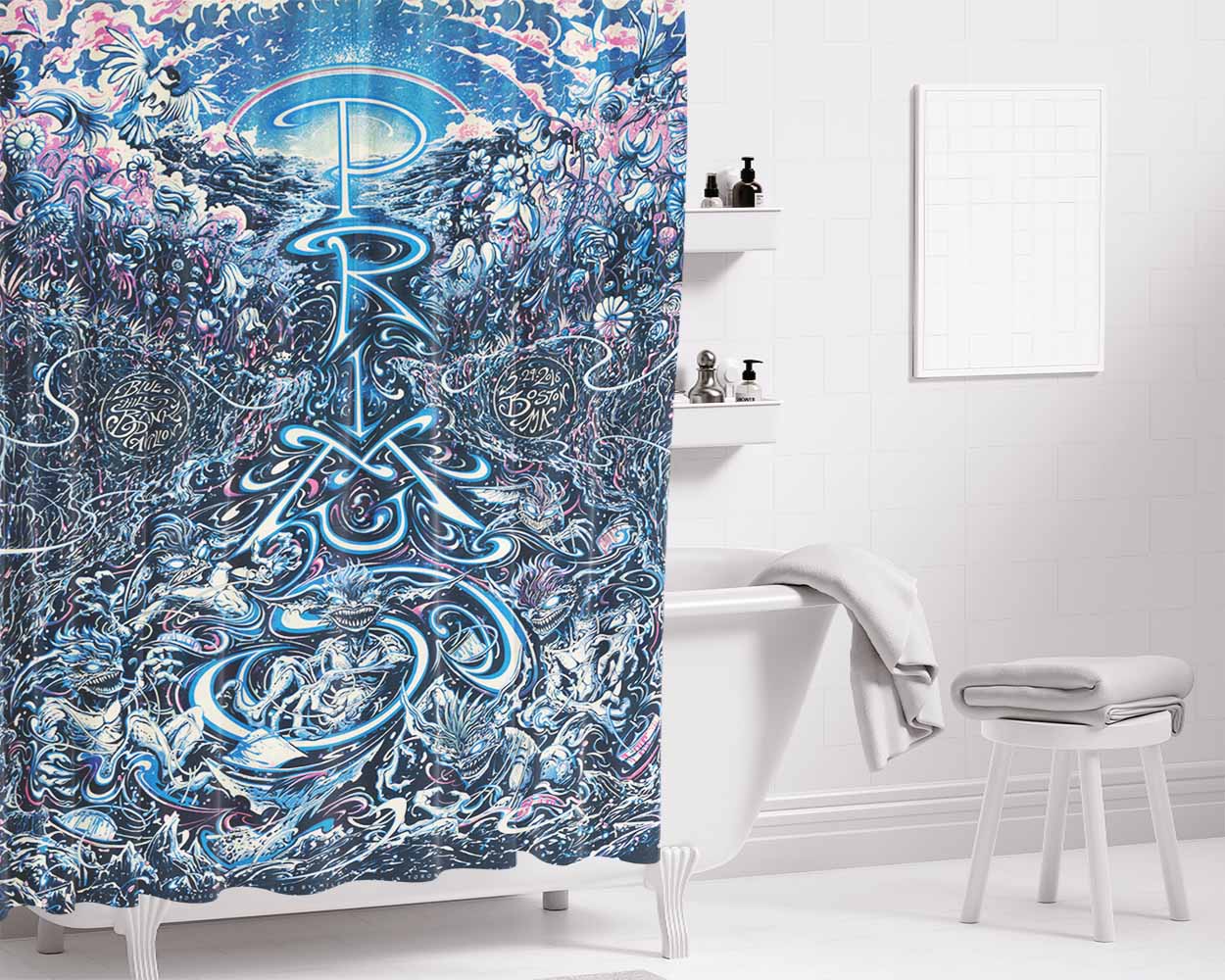Primus Boston Miles Tsang Bathroom Shower Curtain Fabric Waterproof | 66 X 72 Inch