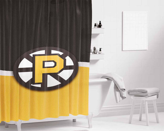 Providence Bruins Logo Jersey Bathroom Shower Curtain Fabric Waterproof | 66 X 72 Inch