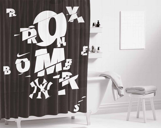 Ron New York Bathroom Shower Curtain Fabric Waterproof | 66 X 72 Inch
