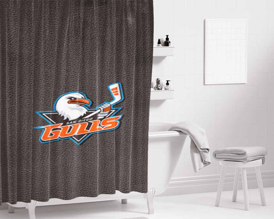 San Diego Gulls Bathroom Shower Curtain Fabric Waterproof | 66 X 72 Inch