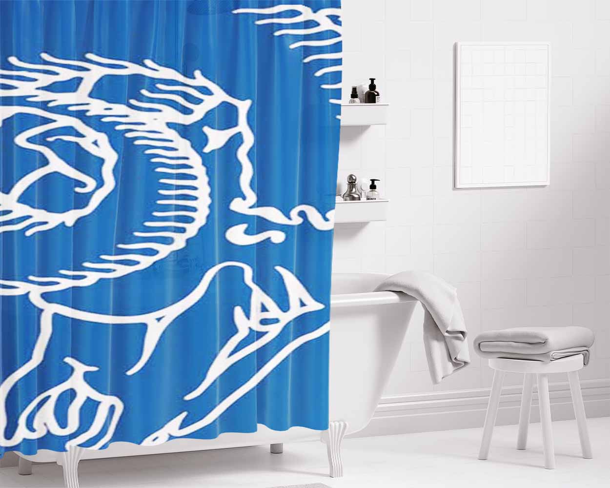 St Louis Rams Old Logo Bathroom Shower Curtain Fabric Waterproof | 66 X 72 Inch