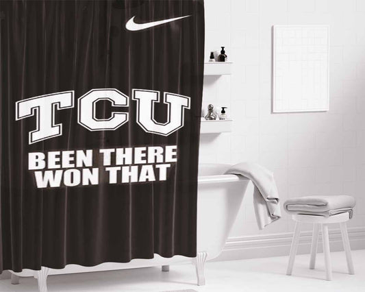 Tcu Been There Bathroom Shower Curtain Fabric Waterproof | 66 X 72 Inch
