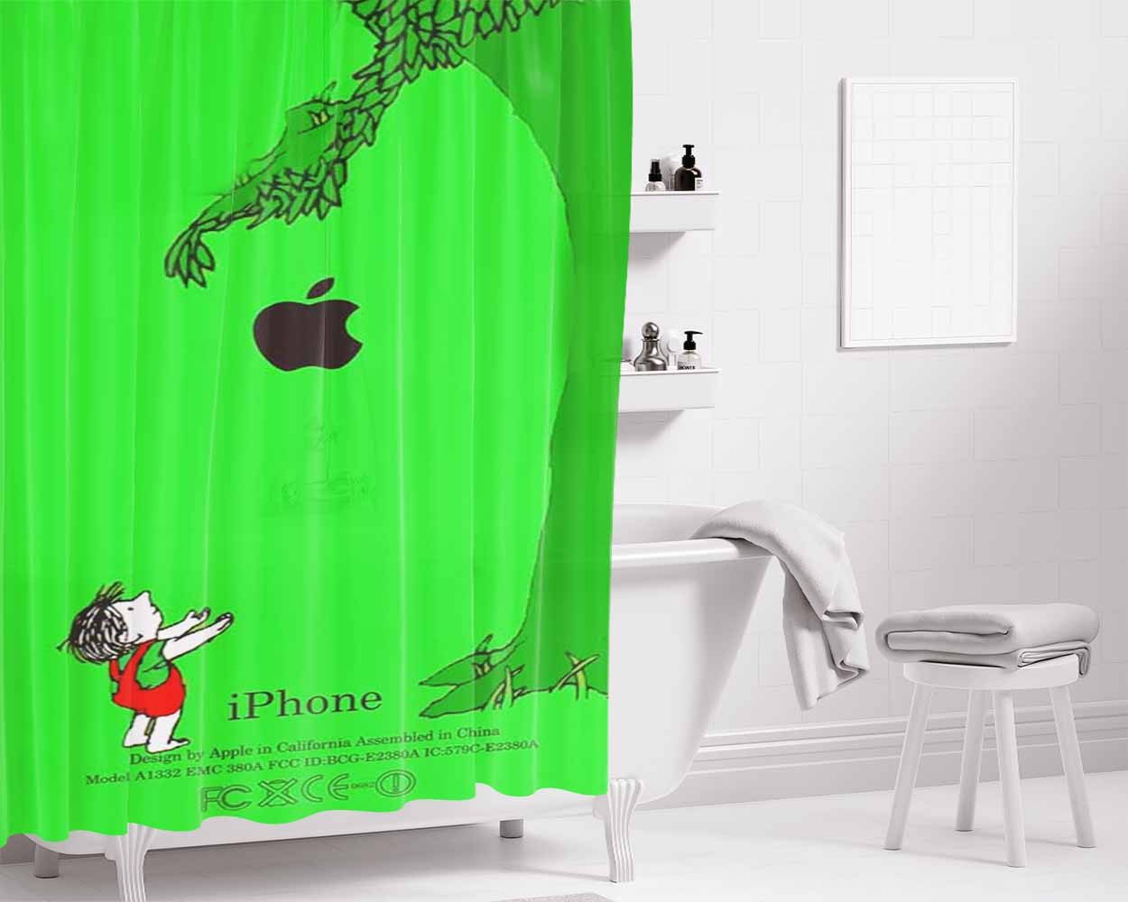 The Giving Tree Bathroom Shower Curtain Fabric Waterproof | 66 X 72 Inch