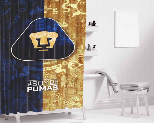 Unam Central Library Bathroom Shower Curtain Fabric Waterproof | 66 X 72 Inch