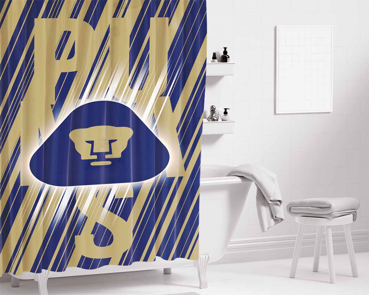 Unam Bathroom Shower Curtain Fabric Waterproof | 66 X 72 Inch