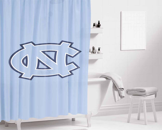 Unc Tar Heels Logo Bathroom Shower Curtain Fabric Waterproof | 66 X 72 Inch