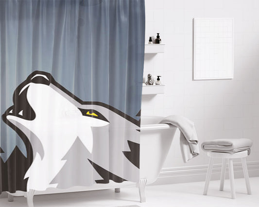 Personalized Minnesota Timberwolves Vector Shower Curtain Farmhouse Bathroom Decor