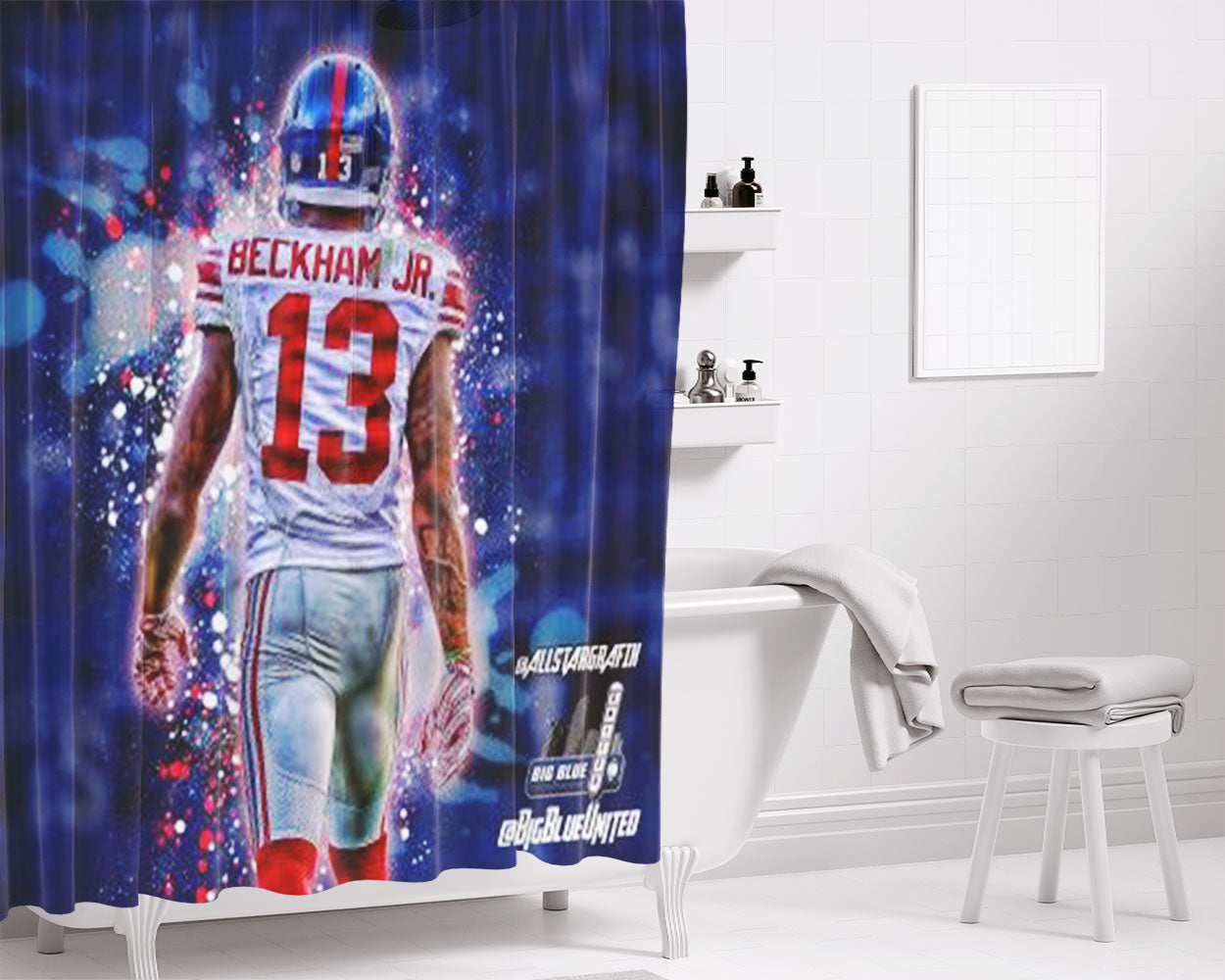 New Odell Beckham Jr. Bathroom Shower Curtain Fabric Waterproof | 66 X 72 Inch