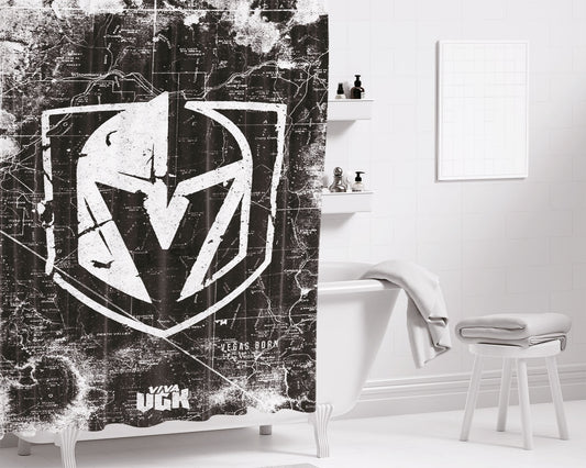 Personalized New Vegas Golden Knights Shower Curtain Farmhouse Bathroom Decor
