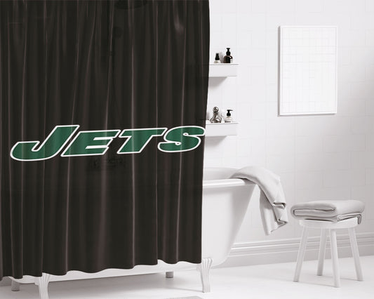 Personalized New York Jets Nfl Football Shower Curtain Farmhouse Bathroom Decor