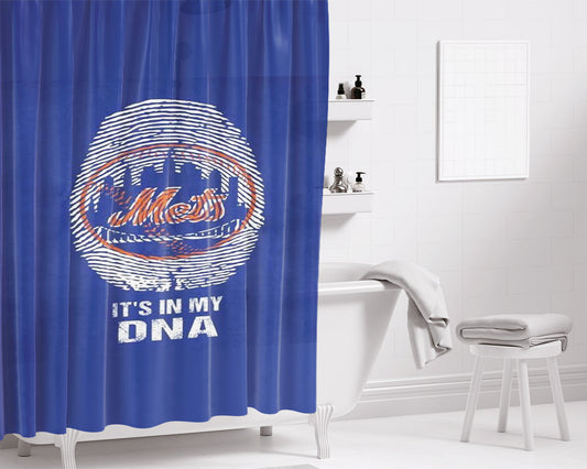 Personalized New York Yankees Dna Shower Curtain Farmhouse Bathroom Decor