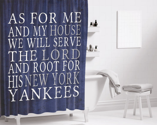 Personalized New York Yankees Quotes Shower Curtain Farmhouse Bathroom Decor