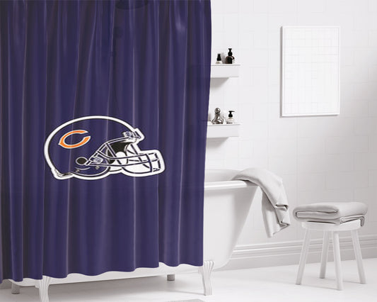Personalized Nfl Helmet Shower Curtain Farmhouse Bathroom Decor