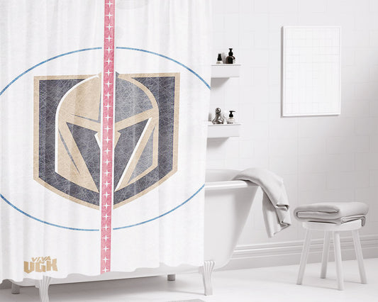 Personalized Nhl Vegas Golden Knights Shower Curtain Farmhouse Bathroom Decor