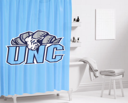 Personalized North Carolina Tar Heels Logo Shower Curtain Farmhouse Bathroom Decor