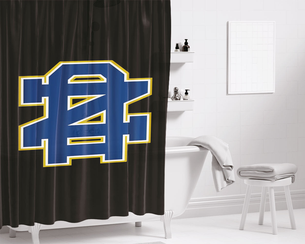 Notre Dame Fighting Irish Black Wallpapers Bathroom Shower Curtain Fabric Waterproof | 66 X 72 Inch