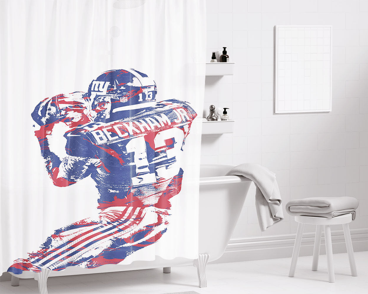 Odell Beckham 13 Bathroom Shower Curtain Fabric Waterproof | 66 X 72 Inch
