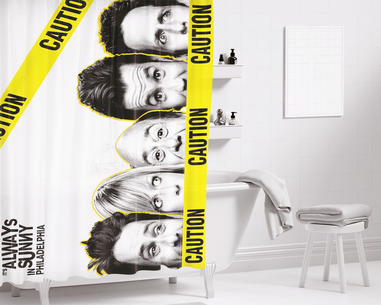 Philadelphia Movie Series Bathroom Shower Curtain Fabric Waterproof | 66 X 72 Inch