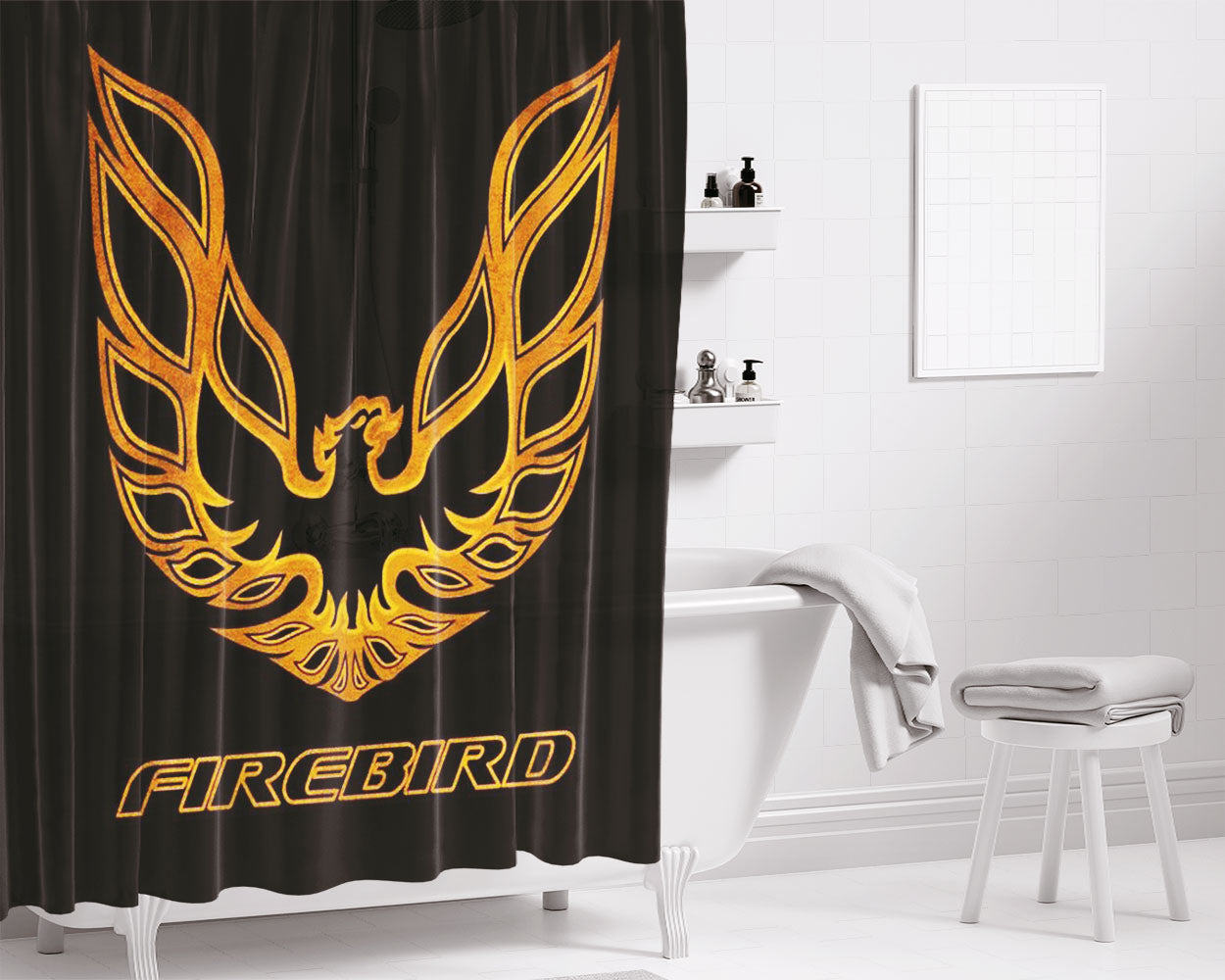 Pontiac Firebird Trans Am Bathroom Shower Curtain Fabric Waterproof | 66 X 72 Inch