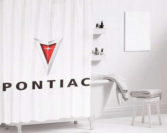 Personalized Pontiac Icon Shower Curtain Farmhouse Bathroom Decor
