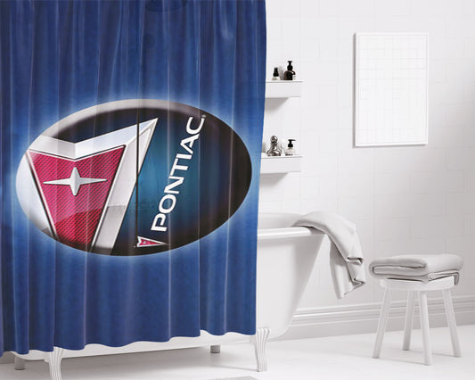 Personalized Pontiac Symbol Shower Curtain Farmhouse Bathroom Decor