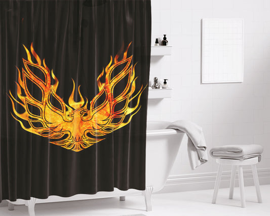 Personalized Pontiac Trans Am Decal Shower Curtain Farmhouse Bathroom Decor