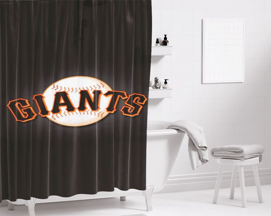 Personalized San Francisco Giants Baseball Shower Curtain Farmhouse Bathroom Decor