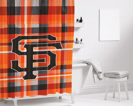 Personalized San Francisco Giants Logo 13 Shower Curtain Farmhouse Bathroom Decor