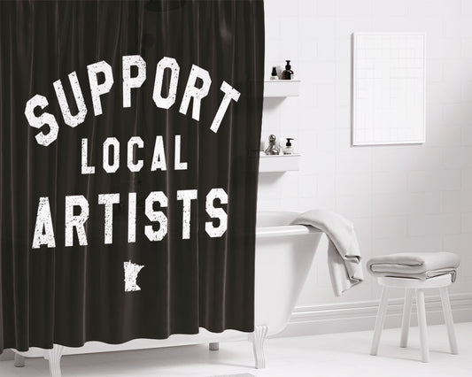 Personalized Support Local Artists - Minnesota Shower Curtain Farmhouse Bathroom Decor