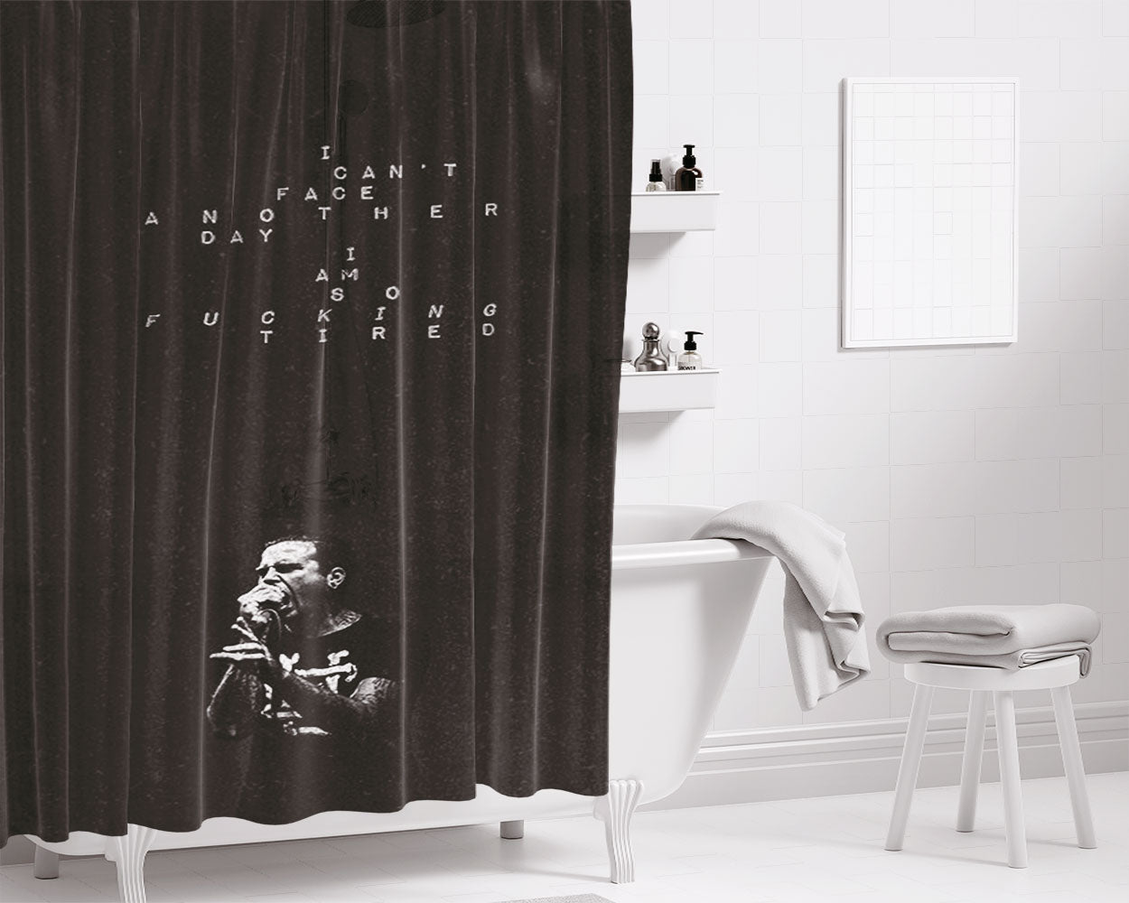 The Amity Affliction Pittsburgh Quotes Bathroom Shower Curtain Fabric Waterproof | 66 X 72 Inch