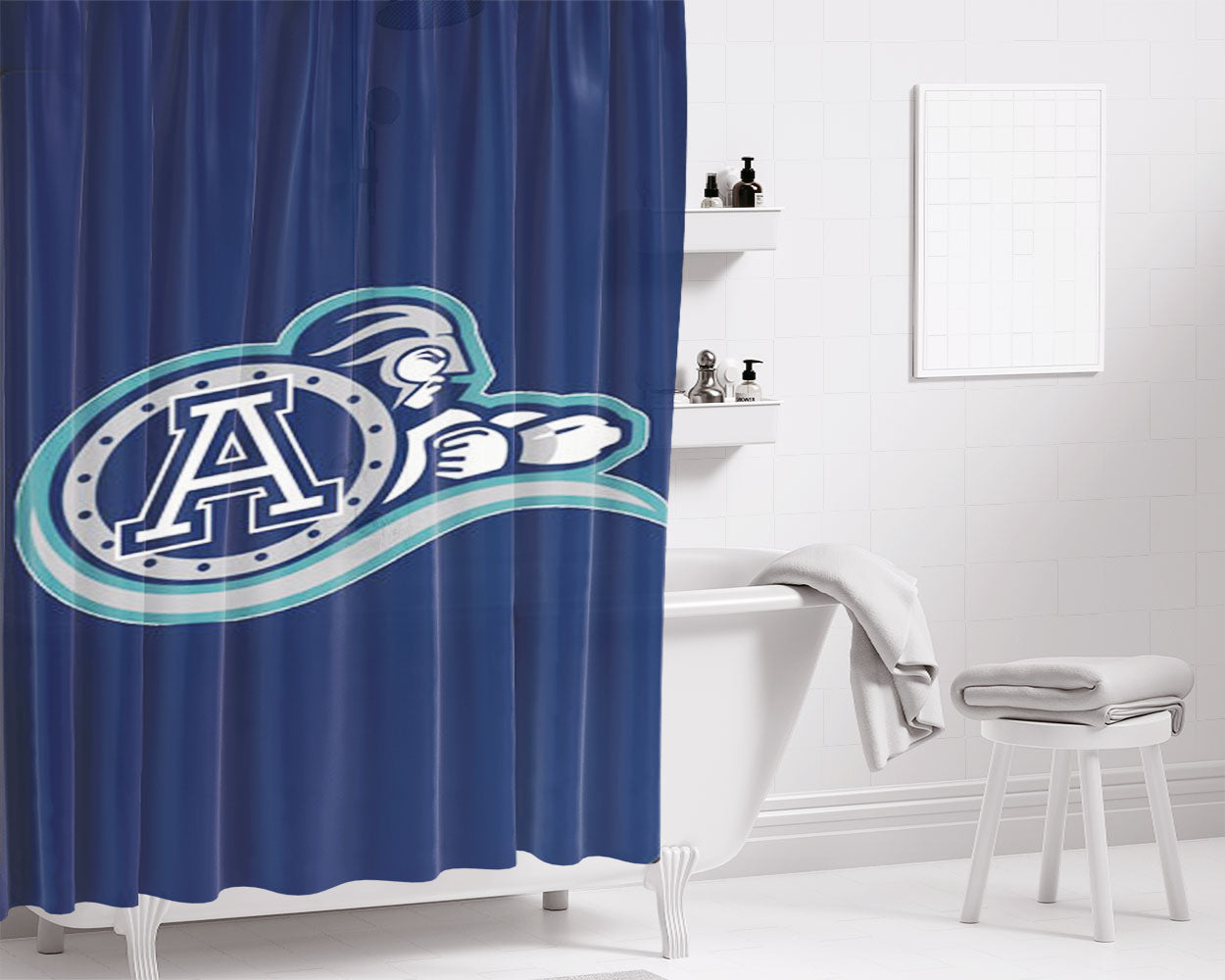 Toronto Argonauts Icon Bathroom Shower Curtain Fabric Waterproof | 66 X 72 Inch