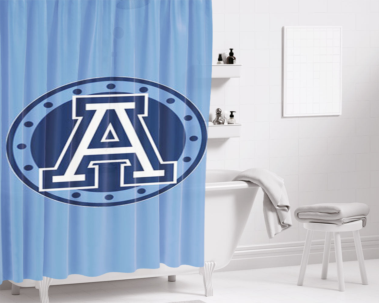 Toronto Argonauts Logo Bathroom Shower Curtain Fabric Waterproof | 66 X 72 Inch