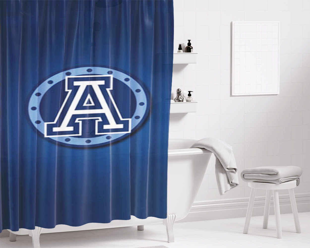Toronto Argonauts Bathroom Shower Curtain Fabric Waterproof | 66 X 72 Inch