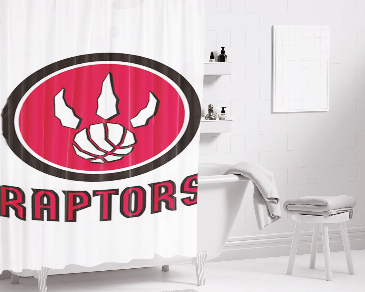 Toronto Logo Bathroom Shower Curtain Fabric Waterproof | 66 X 72 Inch