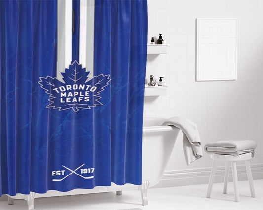Personalized Toronto Maple Leafs Distressed Shower Curtain Farmhouse Bathroom Decor