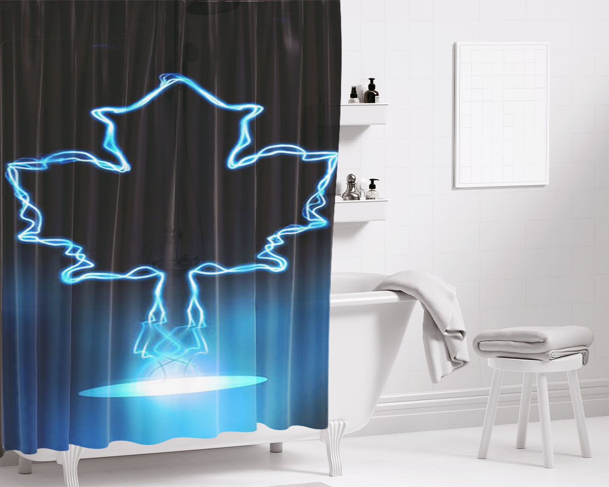 Toronto Maple Leafs Logo Bathroom Shower Curtain Fabric Waterproof | 66 X 72 Inch