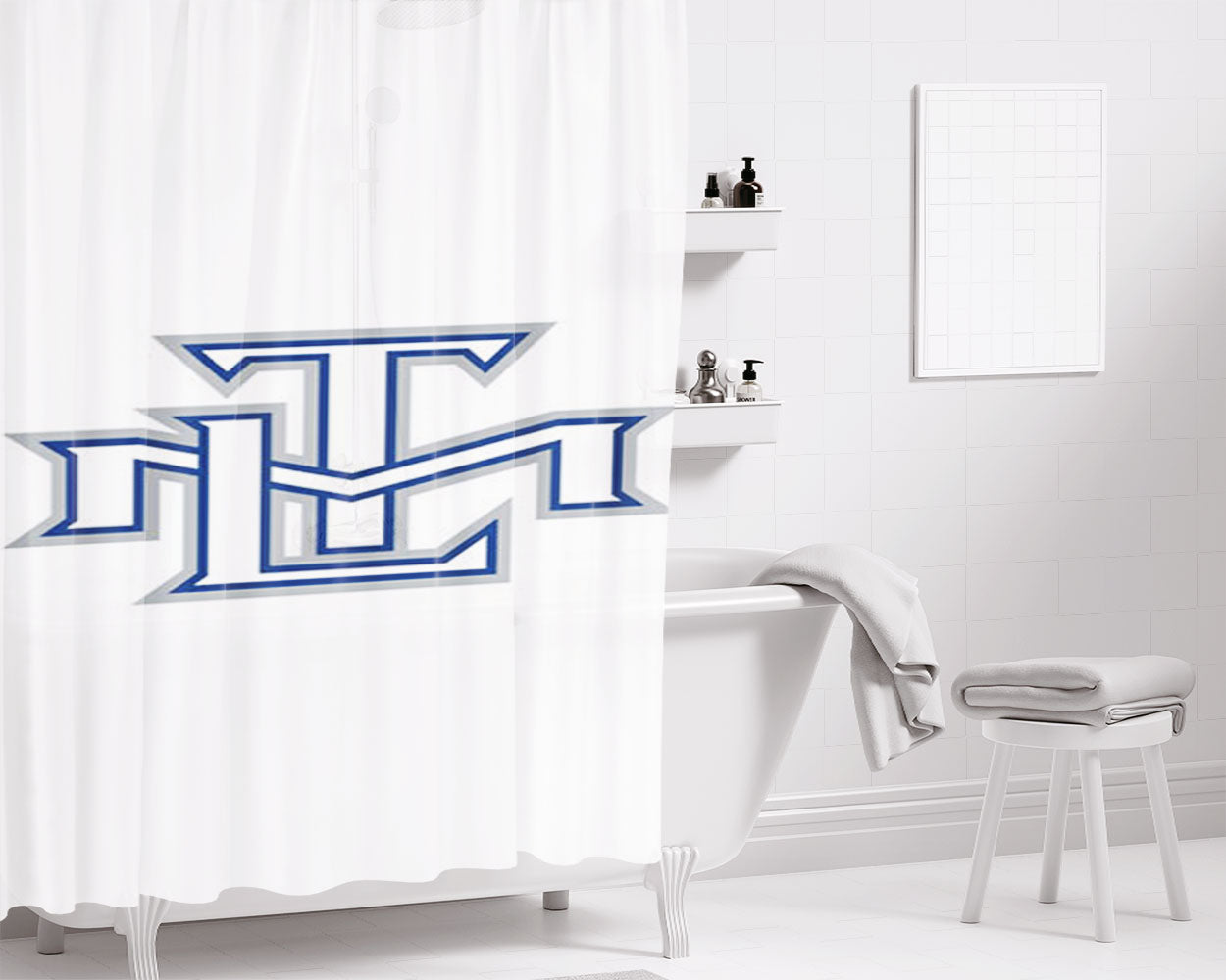 Toronto Maple Leafs Symbol Bathroom Shower Curtain Fabric Waterproof | 66 X 72 Inch