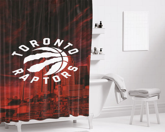 Personalized Toronto Raptors Logo Shower Curtain Farmhouse Bathroom Decor