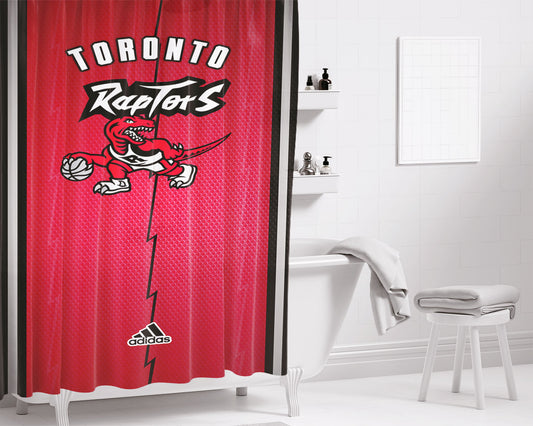 Personalized Toronto Raptors Smartphone Shower Curtain Farmhouse Bathroom Decor