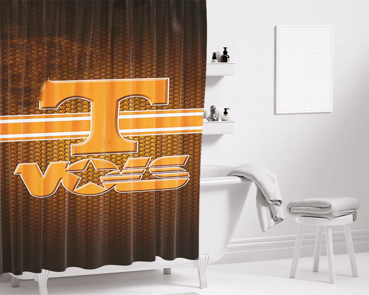 University Of Tennessee Ut Vols Logo 1 Bathroom Shower Curtain Fabric Waterproof | 66 X 72 Inch