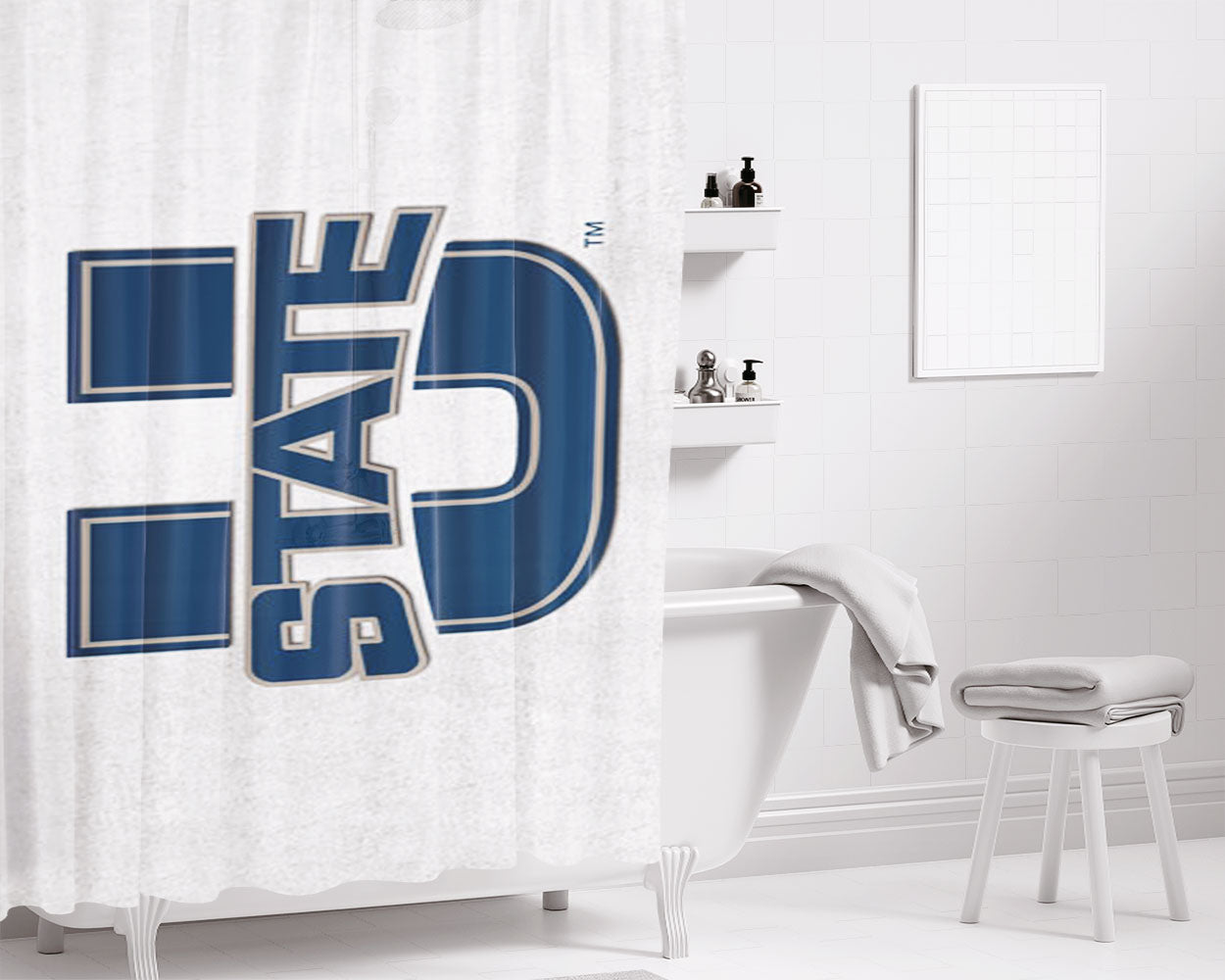 Utah State Bathroom Shower Curtain Fabric Waterproof | 66 X 72 Inch
