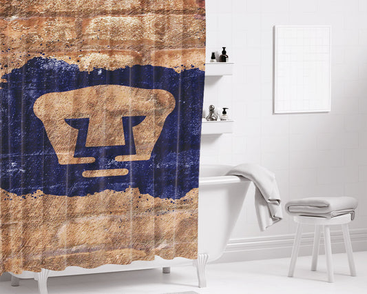 Club Universidad Pumas Unam Wallpaper Bathroom Shower Curtain Fabric Waterproof