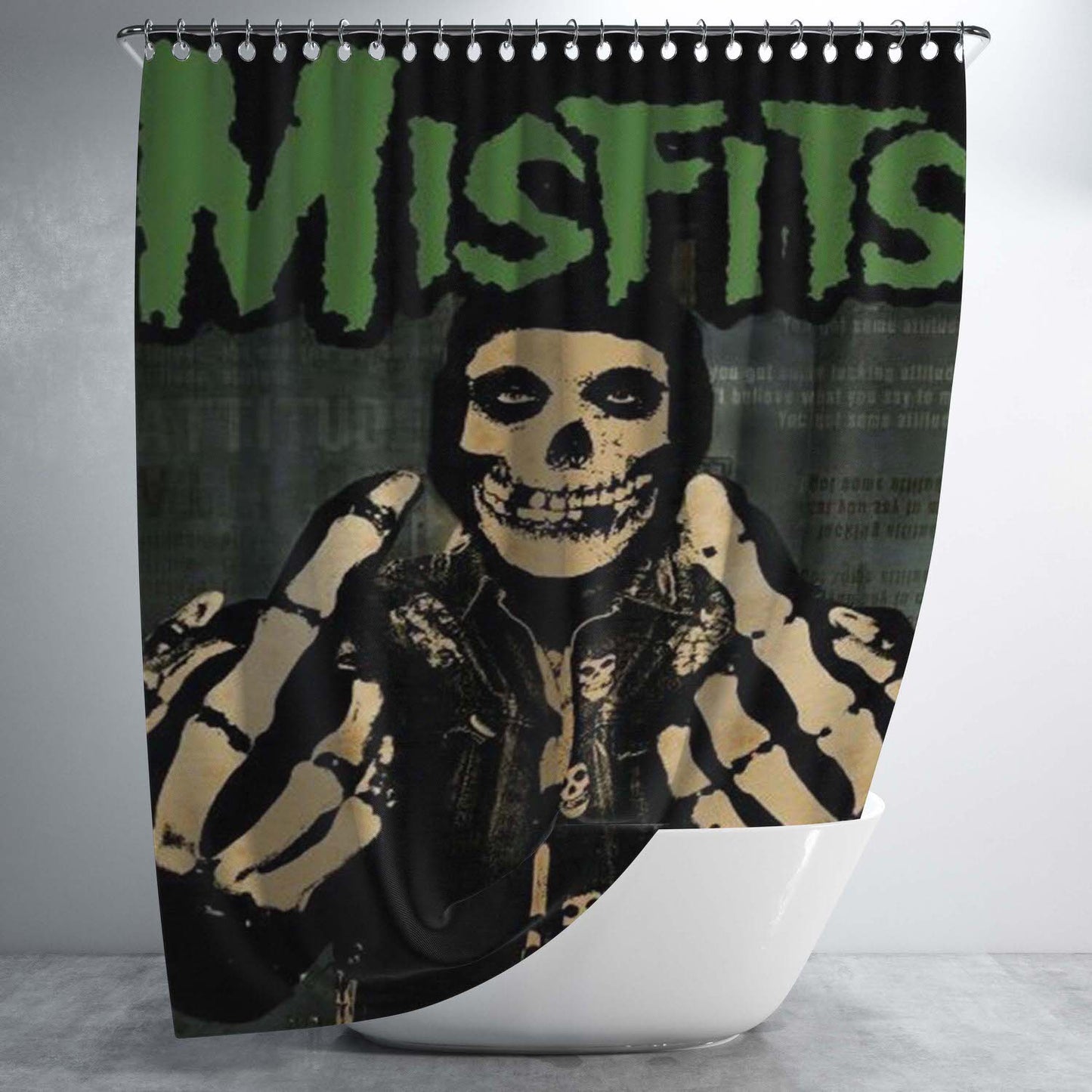 Misfits Bathroom Shower Curtain Fabric Waterproof | 66 X 72 Inch