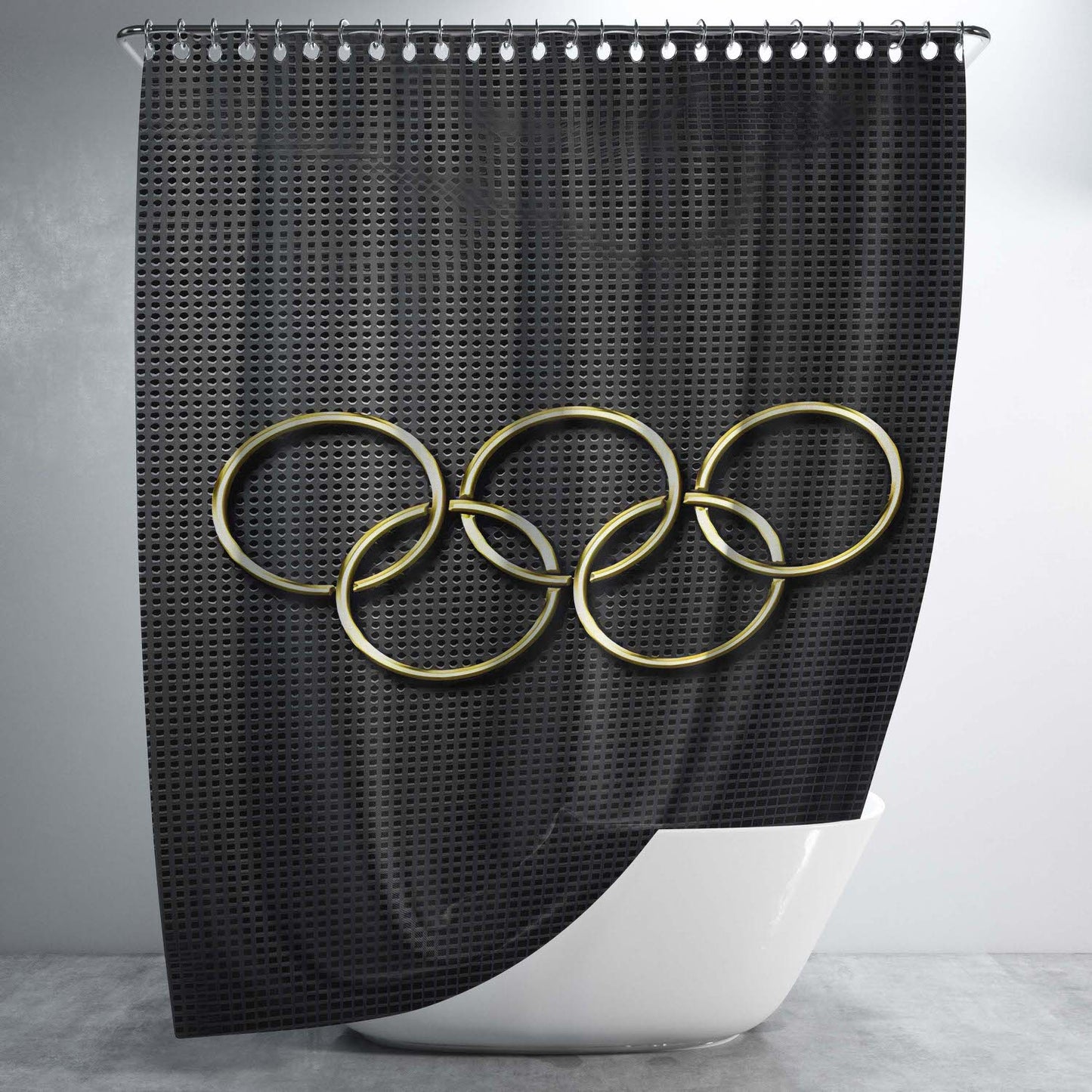 Olympic Games Bathroom Shower Curtain Fabric Waterproof | 66 X 72 Inch