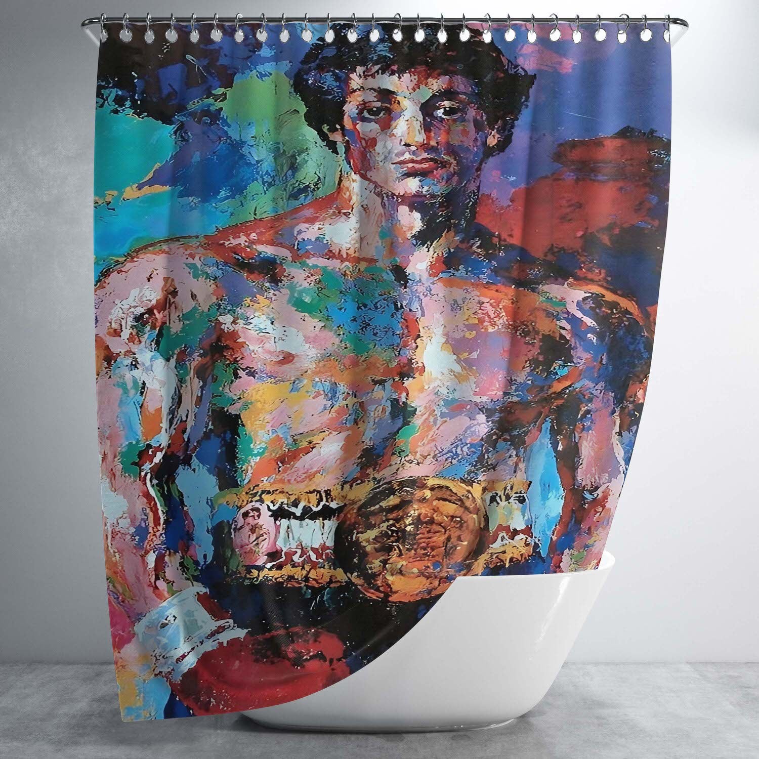 Stallone Rocky Balboa Art 2 Bathroom Shower Curtain Fabric Waterproof | 66 X 72 Inch
