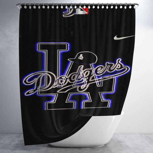 La Dodgers Mlb 9876 Bathroom Shower Curtain Fabric Waterproof | 66 X 72 Inch