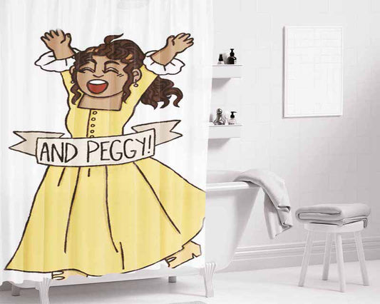 And Peggy Schuyler Hamilton Bathroom Shower Curtain Fabric Waterproof | 66 X 72 Inch