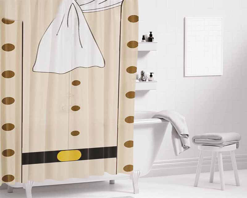 Hamilton Clothes Bathroom Shower Curtain Fabric Waterproof | 66 X 72 Inch